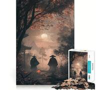 Samurai Brotherhood Forest 1000 Pieces Jigsaw Puzzles for Adults Improve Memory Peaceful Fun Sharp Edge (50x75cm)