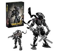 Samurai Building Set - 1053PCS Ninja Warrior Bricks Kit with Dual Katanas and Laser Cannon, Home Office Decor, Collectible Anime-Style Model, STEM Interactive Toy, Creative Gift for Adult, Kid