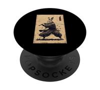 Samurai Bunny Japanese Art Rabbit Warrior Bushido Katana PopSockets Adhesive PopGrip