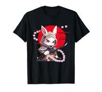 Samurai Bunny Kawaii Japanese Ninja Bunny Art Anime T-Shirt