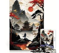 Samurai by The Lake Jigsaw Puzzle 1000 Piece for Teenagers Logic Sense Toy Calm Pastime Smooth Edge Premium Gift (50x75cm)