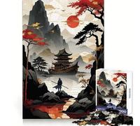 Samurai by The Lake Jigsaw Puzzles 1000 Piece for Teenagers Strong Logic Toy Mental Relax Clear Edge Stylish Gift (38x52cm)