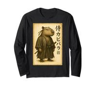 Samurai Capybara Japan Vintage Art Long Sleeve T-Shirt