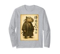 Samurai Capybara Japan Vintage Art Long Sleeve T-Shirt
