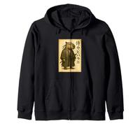 Samurai Capybara Japan Vintage Art Zip Hoodie