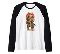 Samurai Capybara Japanese Warrior Vintage Graphic Art Design Raglan Baseball Tee