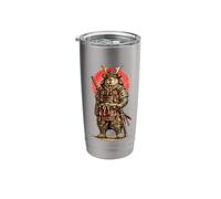 Samurai Capybara Japanese Warrior Vintage Graphic Art Design Stainless Steel Insulated Tumbler