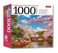 Samurai Castle With Cherry Blossoms 1000 Piece Jigsaw Puzzle: Cherry Blossoms at Himeji Castle Finished Size 24 in X 18 in