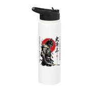 Samurai Cat Anime Japanese Samurai Stainless Steel Insulated Water Bottle