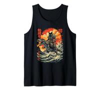 Samurai Cat Dinosaur Tank Top