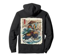 Samurai Cat Dual Katana Japanese Art Feline Warrior Ronin Pullover Hoodie