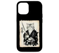Samurai Cat Funny Vintage Ukiyo-e Art Warrior Japanese Japan Case for iPhone 12/12 Pro