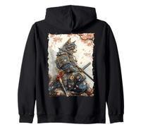 Samurai Cat - Japan Warrior Katana Power Zip Hoodie