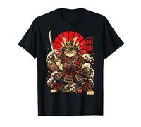Samurai Cat Japanese Warrior Katana Animal Art Value Graphic T-Shirt