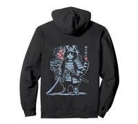 Samurai Cat Japanese Warrior Katana Art Pullover Hoodie