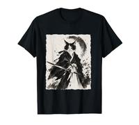 Samurai Cat Japanese Warrior Value Graphic T-Shirt