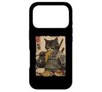 Samurai Cat Loves Ramen Funny Anime Japanese Artwork Samurai Case for iPhone 17 Pro