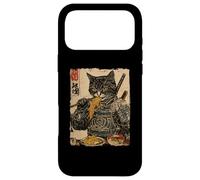 Samurai Cat Loves Ramen Funny Anime Japanese Artwork Samurai Case for iPhone 17 Pro Max