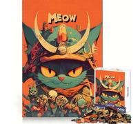 Samurai Cat Meow Jigsaw Puzzles for Adults1000 Pieces Improve Memory Relax Mind Sharp Edge Art Collection Piece (38x52cm)