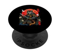 Samurai Cat PopSockets Adhesive PopGrip