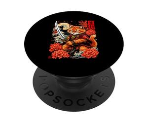 Samurai Cat PopSockets Adhesive PopGrip