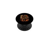 Samurai Cat Riding a T-Rex Vintage PopSockets Adhesive PopGrip