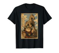 Samurai Cat Selfie with Trojan Horse Ukiyo-e Japanese Art Value Graphic T-Shirt
