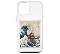 Samurai Cat Surfing The Great Wave Off Kanagawa Ukiyo-e Art Case for iPhone 12/12 Pro