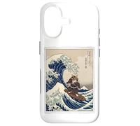 Samurai Cat Surfing The Great Wave Off Kanagawa Ukiyo-e Art Case for iPhone 17