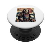 Samurai Cat Warrior amidst Cherry Blossoms Edo Period PopSockets Adhesive PopGrip