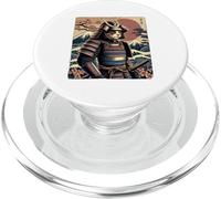 Samurai Cat Warrior amidst Cherry Blossoms Edo Period PopSockets PopGrip for MagSafe