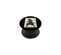 Samurai Cat Warrior Ink Artwork Kawaii Anime Cat Samurai PopSockets Adhesive PopGrip