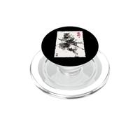 Samurai Cat Warrior Ink Artwork Kawaii Anime Cat Samurai PopSockets PopGrip for MagSafe