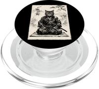 Samurai Cat Warrior Ink - Japanese Art Cat Katana PopSockets PopGrip for MagSafe
