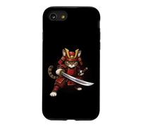 Samurai Cat Warrior Japanese Armor Anime Katana Case for iPhone SE (2020) / 7/8
