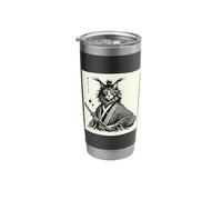 Samurai Cat Warrior Kimono Katana Sword Traditional Japanese Stainless Steel Insulated Tumbler