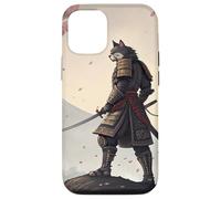 Samurai Cat Warrior Under Cherry Blossom Sky Case for iPhone 12/12 Pro