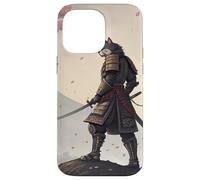 Samurai Cat Warrior Under Cherry Blossom Sky Case for iPhone 14 Pro Max