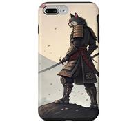 Samurai Cat Warrior Under Cherry Blossom Sky Case for iPhone 7 Plus/8 Plus