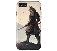 Samurai Cat Warrior Under Cherry Blossom Sky Case for iPhone SE (2020) / 7 / 8