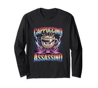 Samurai Coffee Cup with Swords Funny Long Sleeve T-Shirt