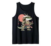 Samurai Crocodile Japanese Warrior Ukiyo-e Style Vintage Tank Top