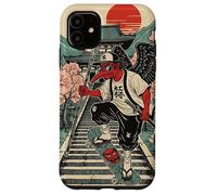 Samurai Crow Skateboarding Temple Art Japanese Oni Case for iPhone 11