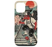Samurai Crow Skateboarding Temple Art Japanese Oni Case for iPhone 12/12 Pro