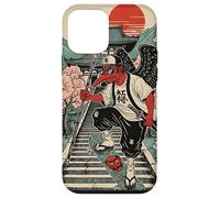 Samurai Crow Skateboarding Temple Art Japanese Oni Case for iPhone 12 mini