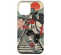 Samurai Crow Skateboarding Temple Art Japanese Oni Case for iPhone 12 Pro Max