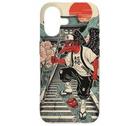 Samurai Crow Skateboarding Temple Art Japanese Oni Case for iPhone 17