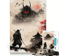 Samurai Demon Japan Jigsaw Puzzle 1000 Piece for Teenagers Reason Skill Toy Relaxing Fun Exact Cut (38x52cm)