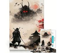 Samurai Demon Japan Jigsaw Puzzle 1000 Piece for Teenagers Reason Skill Toy Relaxing Fun Exact Cut (50x75cm)