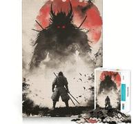 Samurai Demon Japan Jigsaw Puzzles 1000 Pieces for Adults Boost Memory Peaceful Fun Premium Cut Memorable Gift (38x26cm)